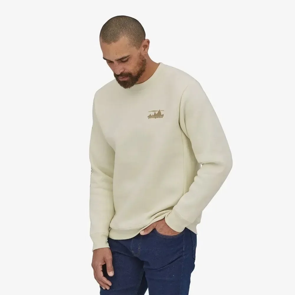 Patagonia Men’s Small Women’s Medium White Sweatshirt 73 Skyline Uprisal Crew
